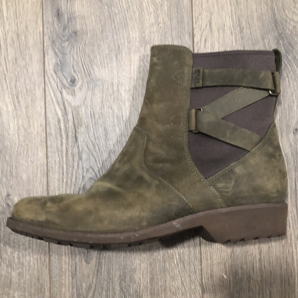 Waterproof Teva Boots Earthy Green - Picture 3 of 10